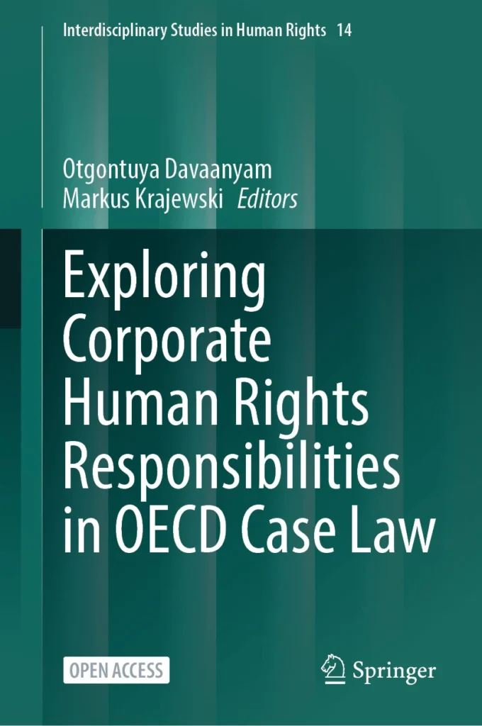 Cover des Buches "Exploring Corporate Human Rights Responsibilities in OECD Case Law"